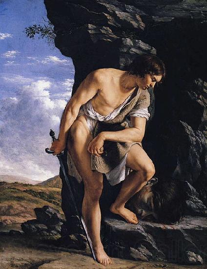 Orazio Gentileschi David Contemplating the Head of Goliath